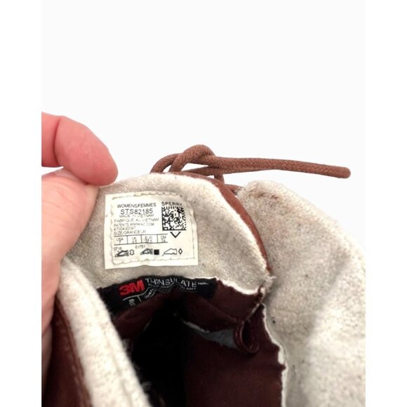 SPERRY MARITIME CRUZ TOP-SIDER BROWN LEATHER THINSULATE CHUKKA BOOTS - 7 - Picture 8 of 11